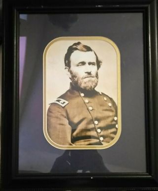General Ulysses S.  Grant Framed Portrait Print Size 14 " X 17 "