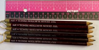 Vintage 6 Dixon Election Pencils 279 With Cords Appox.  21 