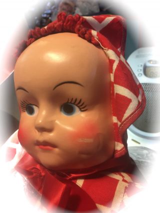 VINTAGE CARNIVAL PRIZE PLASTIC FACE STUFFED BODY DOLL CONEY ISLAND 2