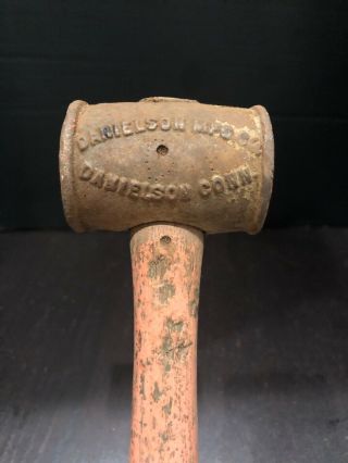 Vintage Danielson Mfg.  Co.  Conn.  Danci 1 Hammer Wood Handle Heavy Steel