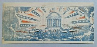 1862 California Ballot Union Ticket Illustrated Patriotic Civil War
