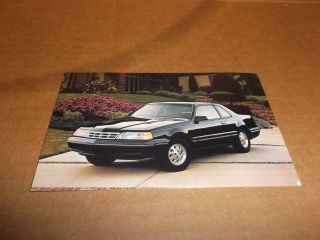 Vintage 1987 Ford Thunderbird Factory Postcard Brochure Addressed & Mailed 87