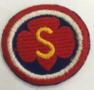Rare Vintage World War Ii Girl Scout Service Patch For Leaders Adults 1942 - 1946