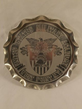 West Point Usma Aluminium Round Rare Vintage Militia Wall Hanging Plaque.