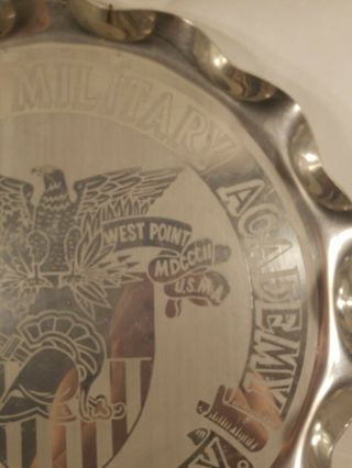 West Point USMA Aluminium Round Rare Vintage Militia Wall Hanging Plaque. 7