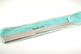 Tiffany & Company Silver Plated Letter Opener W Pouch