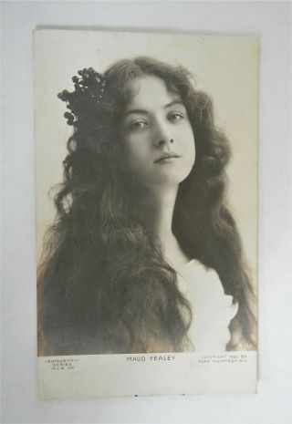 1907 Vint.  Rotograph P/c Of Maude Fealy (fealey) - Stage & Silent Screen Actress