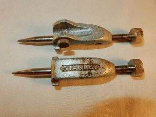 Vintage STANLEY 4 TRAMMEL POINT PAIR Compass - 1 w/ WITH PENCIL HOLDER 6
