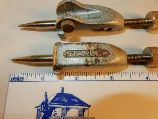 Vintage STANLEY 4 TRAMMEL POINT PAIR Compass - 1 w/ WITH PENCIL HOLDER 7