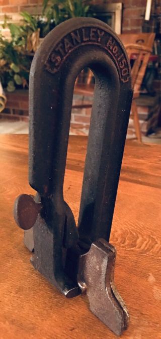 Vintage Stanley No.  150 Cast Iron Miter Box Saw Guide / Clamp