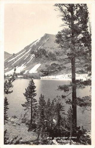 Lps62 Lee Vining California Big Virginia Lake Near Mono Inn Postcard Rppc