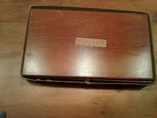 Vintage L.  S.  Starrett Machinist Tool Wood Box Only 7 1/2 " X 4 1/2 "
