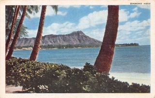 Q23 - 2544,  Diamond Head,  Waikiki Beach,  Hawaii. ,  Postcard.