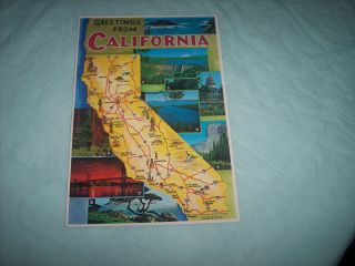 Vintage - Post Card - Greetings From California