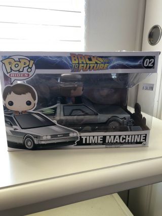 Marty Mcfly With Time Machine Funko Pop Back To The Future Delorean