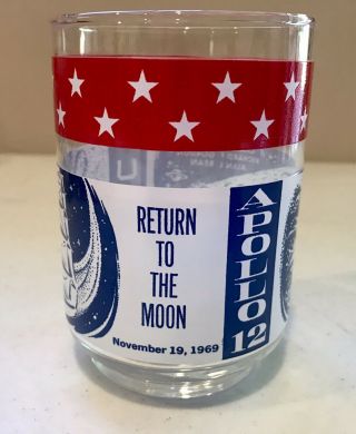 Vintage 12 pc.  set Apollo 11 - 12 - 13 - 14 Moon Mission Glasses Apollo 11 5
