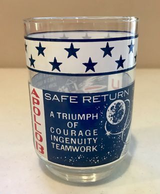 Vintage 12 pc.  set Apollo 11 - 12 - 13 - 14 Moon Mission Glasses Apollo 11 7