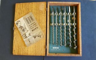 Vintage - Irwin Auger Drill Bit Set - 6 Drill Bits Wilmington Ohio