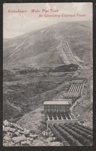 1920 Kinlochleven Water Pipe Track To Generate Electric Power Postcard Highlands