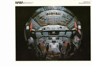 Nasa 8x10 Press Photo - Flight Deck Of Space Shuttle Columbia