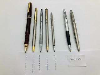 G375 Cross Sailor Etc Ballpoint Pen Mechanical Pencil Set Of 7 Vintage Rare