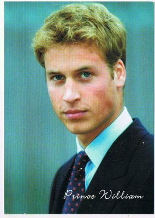 Royalty Postcard Prince William Teenager 4 3/4 X 6 3/4