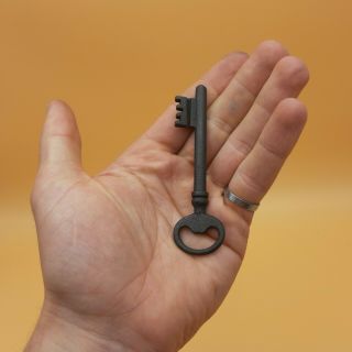 Key Metal Skeleton Key Antique Old Vintage Key from France Vgt 3