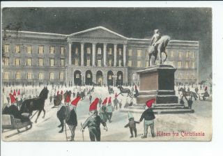 Printed Postcard Of Chritiania In Norway Not Posted In