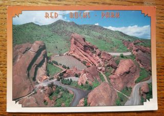 Vintage Old Colorado Postcard Red Rocks Park Amphitheater Easter Sunday Service