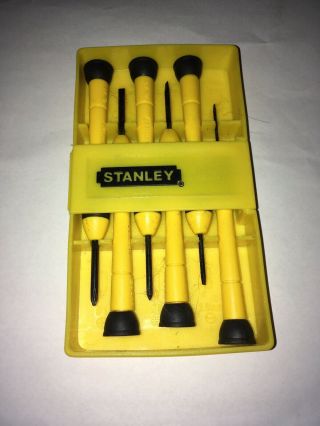 Stanley Mini Screwdriver Set.  Set Of Six (6) Hand Crank Screwdrivers