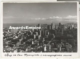 Usa Vintage 30s Archives Photo - View Of San Francisco From Telegraph Pole - 1939