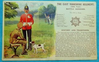 Wwii The East Yorkshire Regiment Military Soldier British Postcard