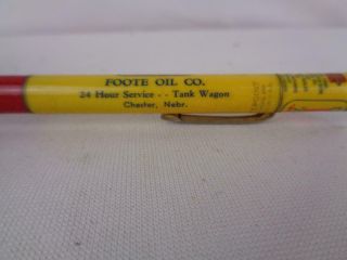 Vintage Champlin Hi - V - 1 Motor Oil Mechanical Pencil Oil Can Top - Foote Oil Co. 2