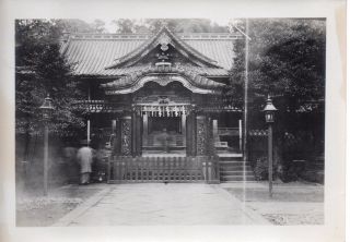 51658.  Vintage 1890 Platinotype Photo Japan Tokyo Hie Shinto Shrine At Years