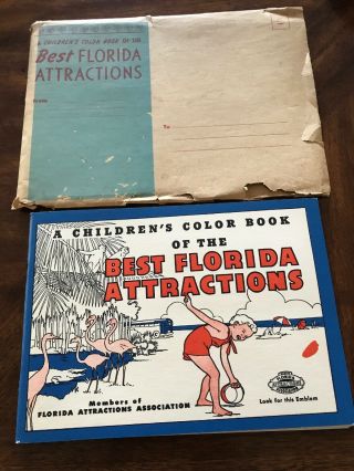 Florida 1953 Color Book Of The Best Florida Attractions For Children
