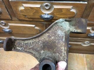 antique CHAMPION 102 - 3 blacksmith drill frame parts anvil forge interest. 2