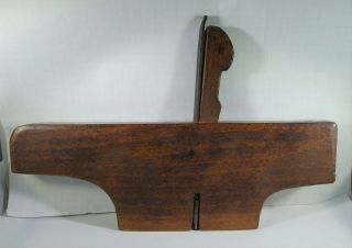 Antique Hand Tool Modified Wooden Molding Side Rabbet Plane Joiner