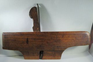 Antique Hand Tool Modified Wooden Molding Side Rabbet Plane Joiner 2