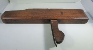 Antique Hand Tool Modified Wooden Molding Side Rabbet Plane Joiner 3