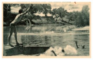 Ca Camp Roberts Army Replacement Training Center Lifebuoy In River C1915 - 30 A7n
