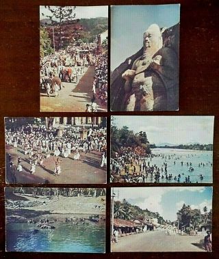 Ceylon Postcards X 6,  All Unposted,  From The 1950s - 60s,  Pub By Tourist Bureau.