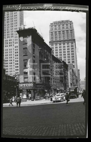 1939 Trinity Pl Morris St Manhattan Nyc York City Old Photo Negative H8