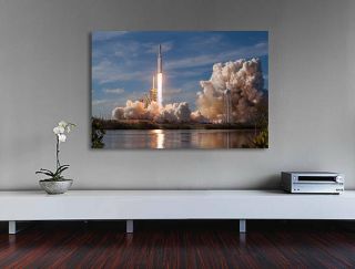 Spacex Falcon Heavy Poster - Space Exploration Elon Musk