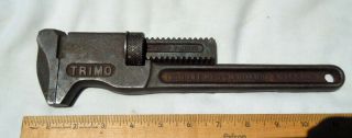 Vintage Trimont Mfg Co.  Roxbury Mass.  12 " Adjustable Wrench Pat 