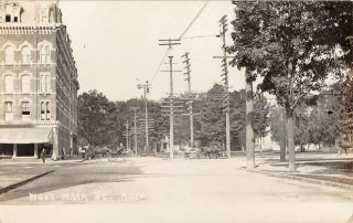 Norwich,  Chenango County,  Ny,  West Main Street,  Vehicles Real Photo Pc C 1910 - 20