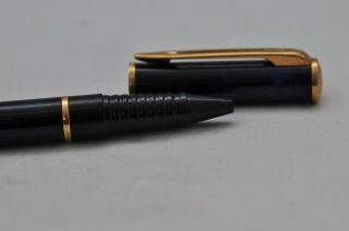 Lovely Vintage Waterman Laureat Rollerball Pen Blue Marble Lacquer & Gold Trim