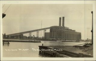 North Weymouth Ma Edison Plant C1920s - 30s Real Photo Postcard