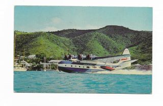 Antilles Air Boats Us Virgin Islands Sikorsky Vs44 Seaplane Flying Boat Postcard