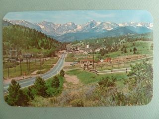 Estes Park Colorado Postcard Vintage Village View Big Thompson Highway Co Pc