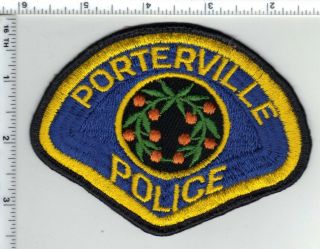 Porterville Police (california) Uniform Take - Off Shoulder Patch From The 1980 